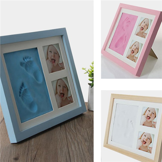 Baby Hand en Voetafdruk - Klei Kit Fotolijst / Roze